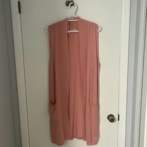 Maxi Cardigan Vest with pockets